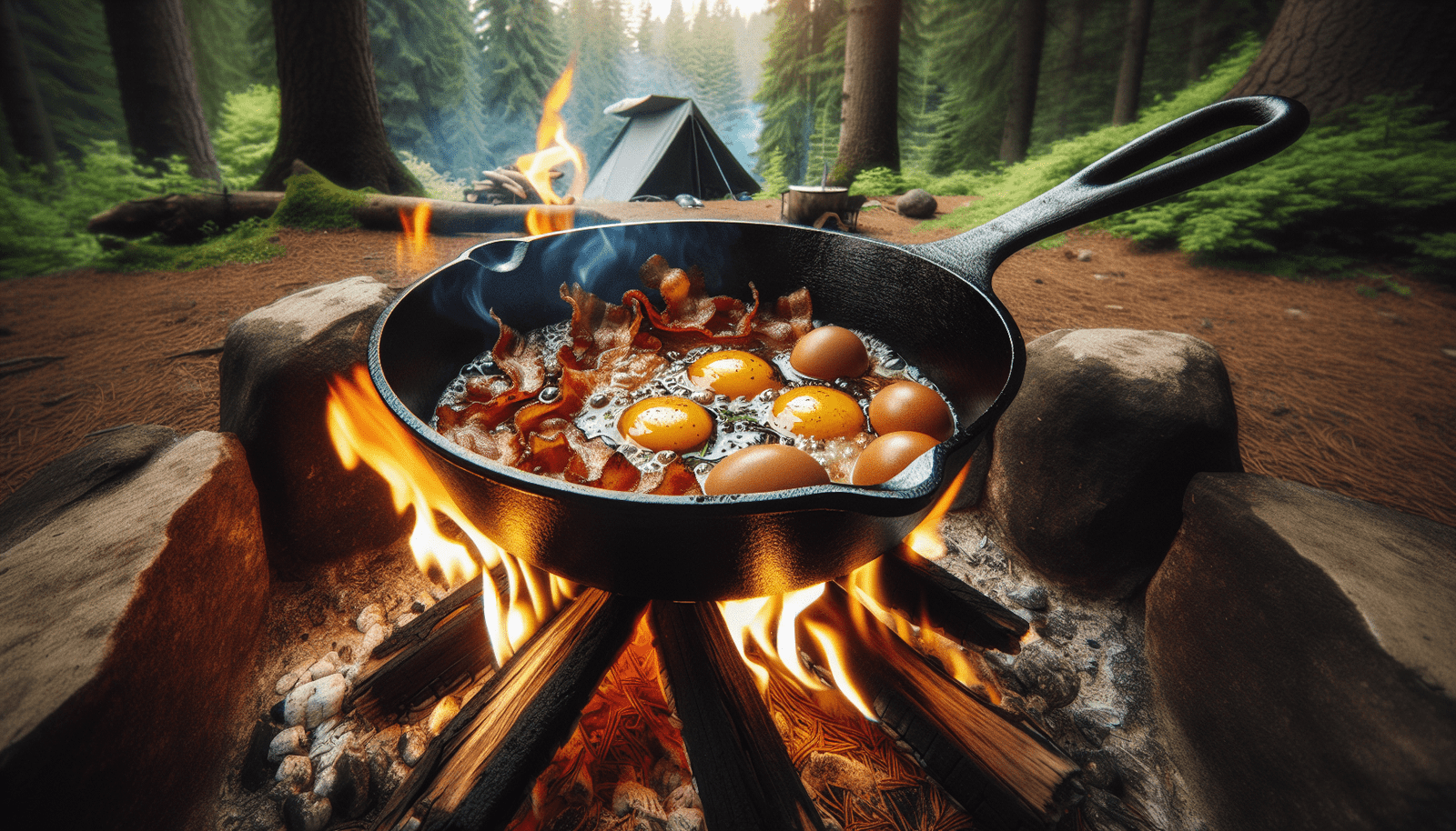 cast iron skillet camping